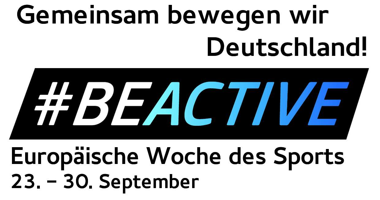 Logo #BeActive - Gemeinsam bewegen wir Deutschland, zur Europäischen Woche des Sports vom jährlich vom 23. bis 30. September