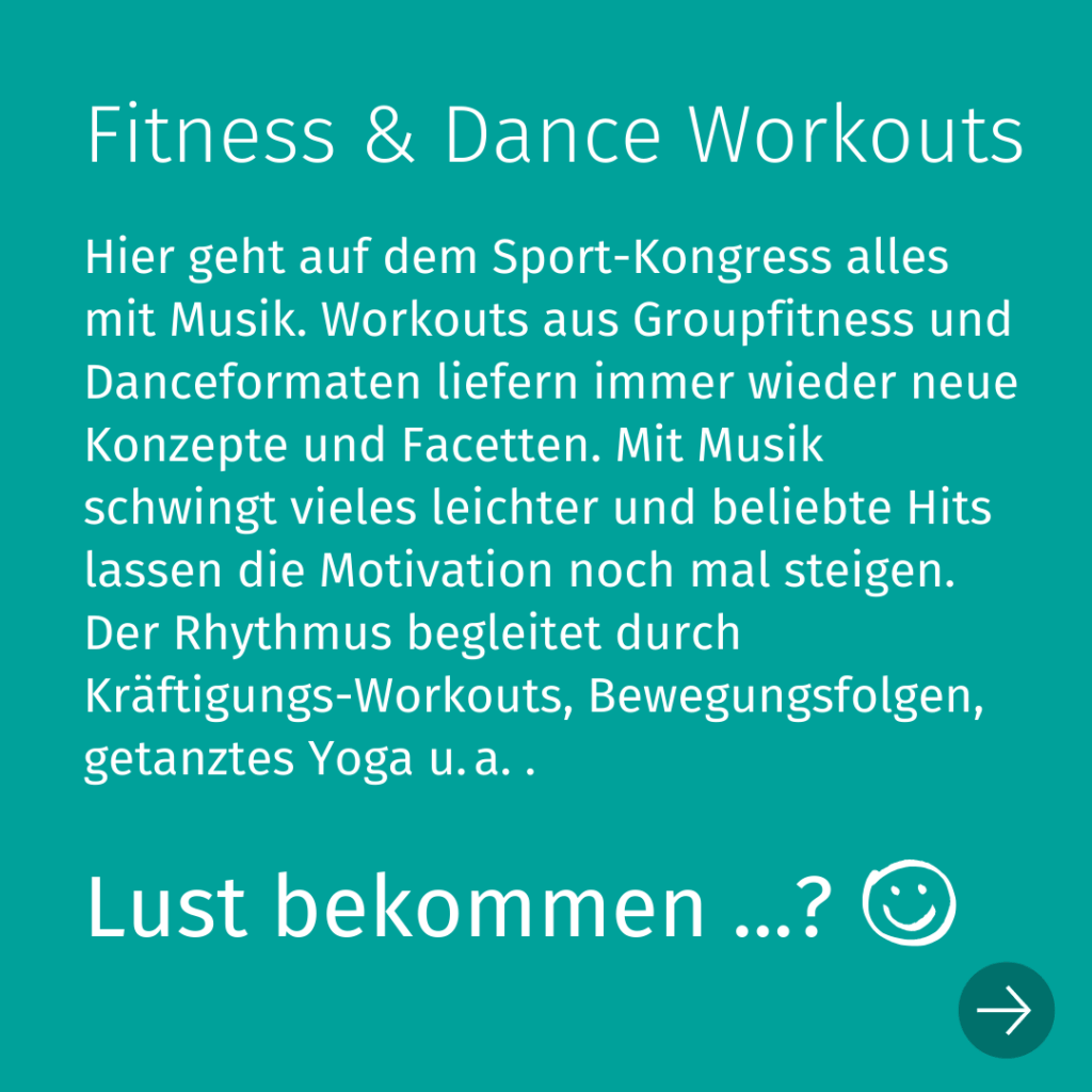 Fitness & Danceworkouts - ein Themensäule auf dem Internationalen Hamburger Sport-Kongress